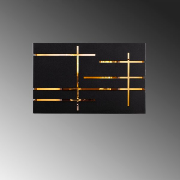 Φωτιστικό Τοίχου 622, Μαύρο, 35x10x22 cm