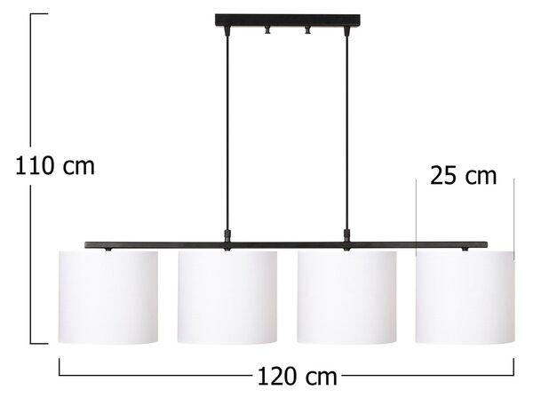 Φωτιστικό οροφής Valiz Μαύρο 110x25x120 cm