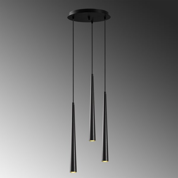 Φωτιστικό οροφής Uğur Μαύρο 33x30x135 cm