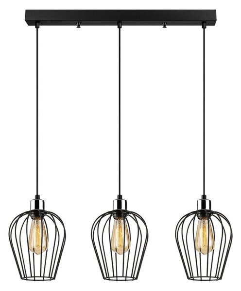 Φωτιστικό οροφής Tel Μαύρο 70x20x115 cm