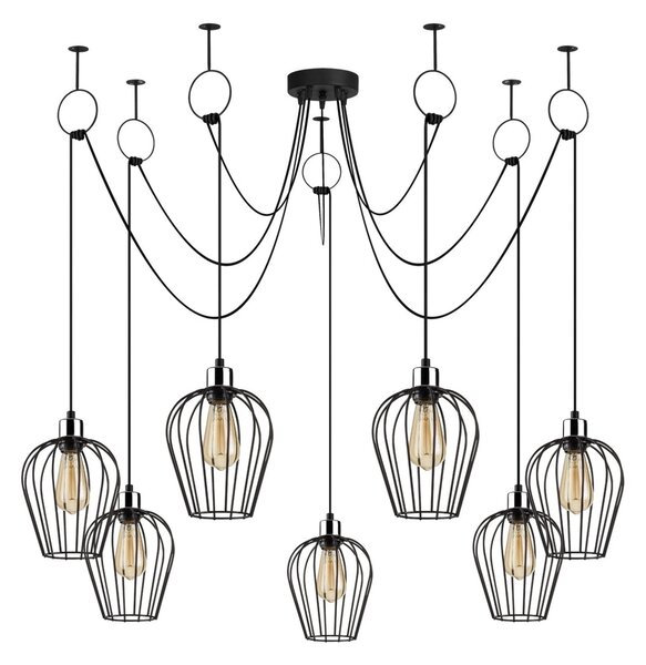 Φωτιστικό οροφής Tel Μαύρο 160x130 cm