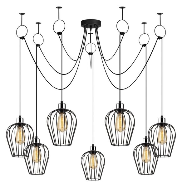 Φωτιστικό οροφής Tel Μαύρο 160x130 cm