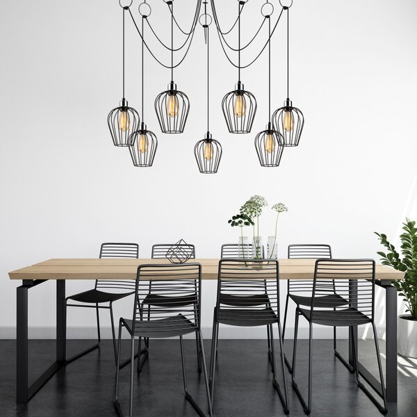Φωτιστικό οροφής Tel Μαύρο 160x130 cm