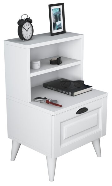 Κομοδίνο BD105 Λευκό 45x74.4x40 cm