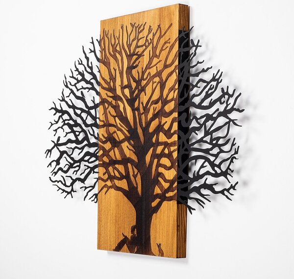 Πίνακας από ξύλο και μέταλλο MA Καρυδί 58x75 cm