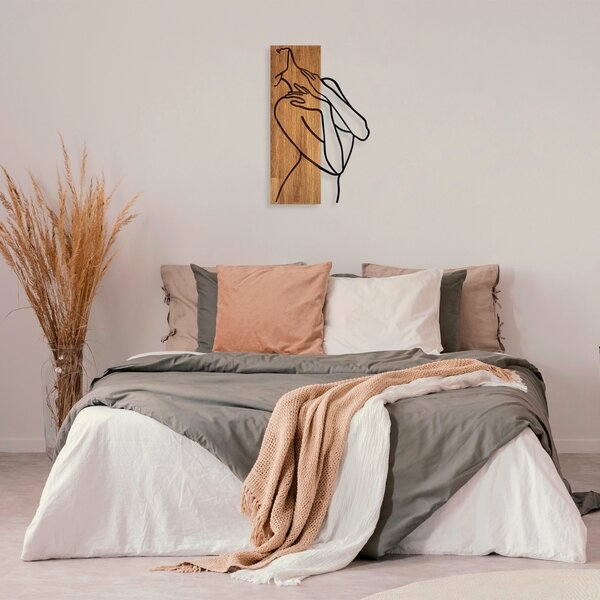 Πίνακας από ξύλο και μέταλλο MA Καρυδί 36x58 cm