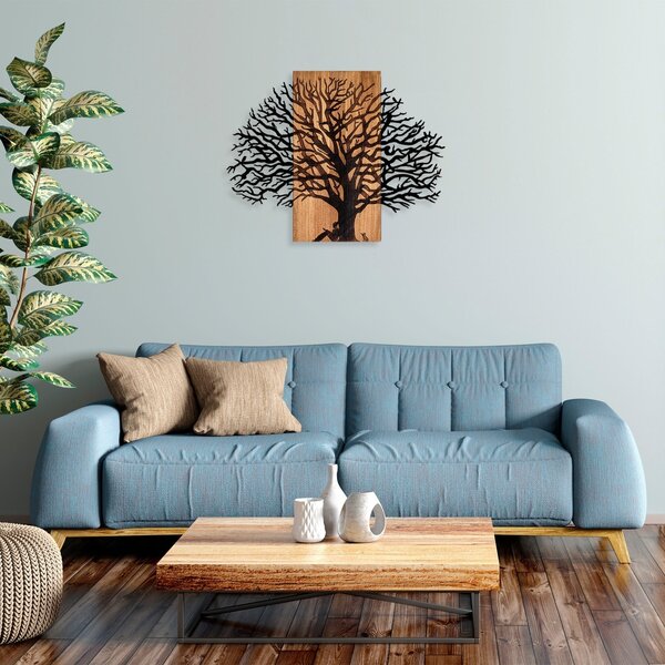 Πίνακας από ξύλο και μέταλλο MA Καρυδί 58x75 cm