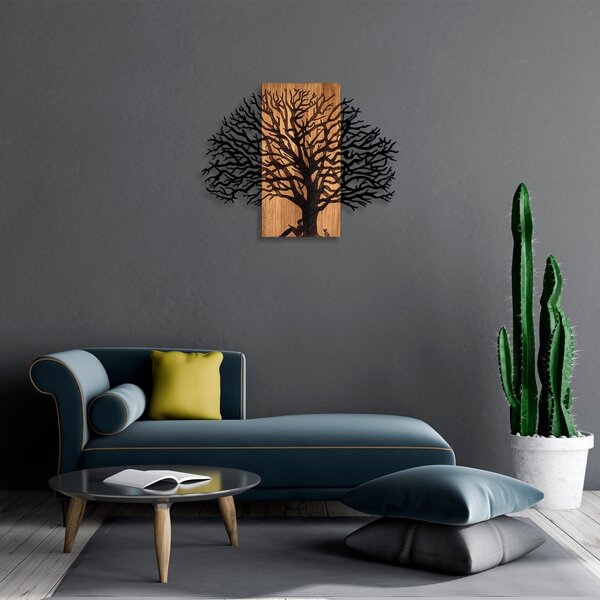 Πίνακας από ξύλο και μέταλλο MA Καρυδί 58x75 cm