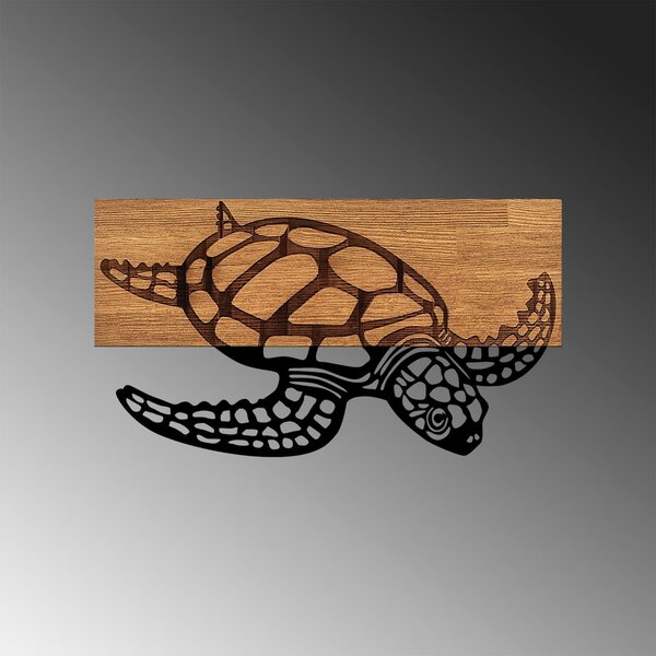 Πίνακας από ξύλο και μέταλλο Caretta Μαύρο 58x3x32 cm