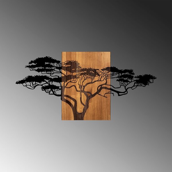 Πίνακας από ξύλο και μέταλλο Acacia Μαύρο 144x3x70 cm