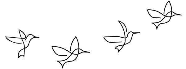 Μεταλλικός πίνακας Birds Μαύρο 18x21 cm