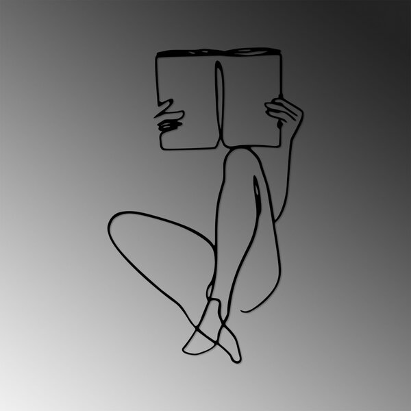 Μεταλλικός πίνακας Book Μαύρο 43x70 cm