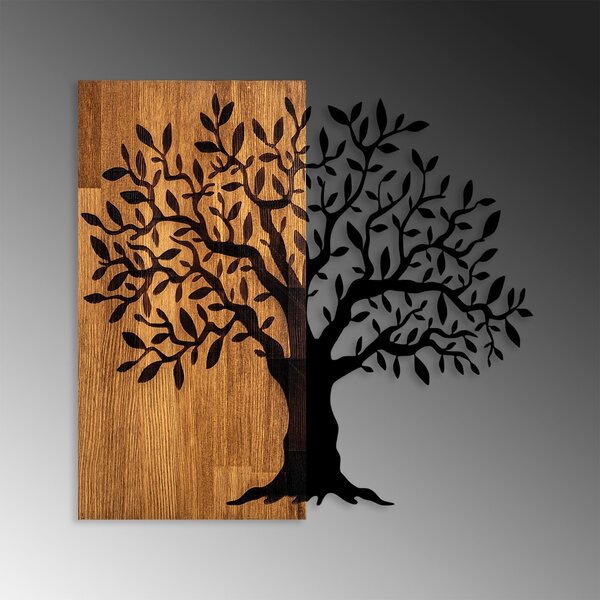 Πίνακας από ξύλο και μέταλλο Mysterious Καρυδί 58x60 cm