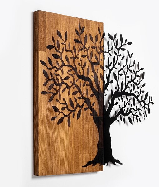 Πίνακας από ξύλο και μέταλλο Mysterious Καρυδί 58x60 cm