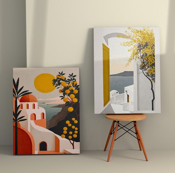 Πίνακας, σετ 2 τεμαχίων 2KNV4328 Πολύχρωμος 110x70 cm