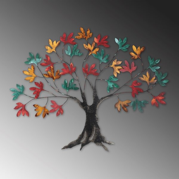 Μεταλλικός πίνακας Yggdrasil Πολύχρωμος 115x94x4 cm