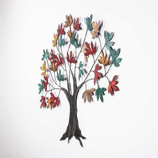 Μεταλλικός πίνακας Yggdrasil Πολύχρωμος 115x94x4 cm