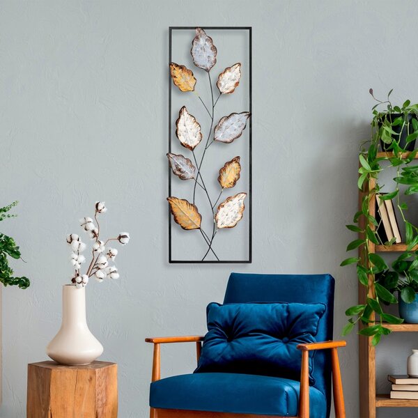 Μεταλλικός πίνακας Fagus Πολύχρωμος 32x90 cm