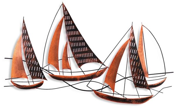 Μεταλλικός πίνακας Barbaros Πολύχρωμος 125x74x4 cm