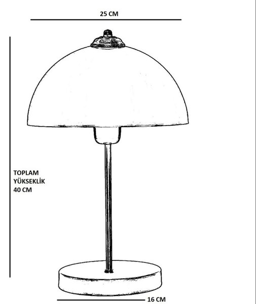 Επιτραπέζιο φωτιστικό Lungo Χρυσό 25x16x40 cm
