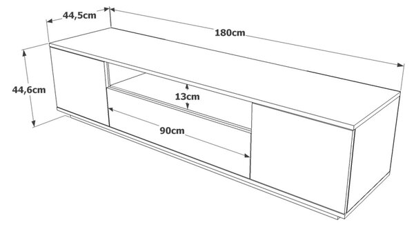 Έπιπλο TV Fr7 Ανθρακί 180x44.6x44.5 cm