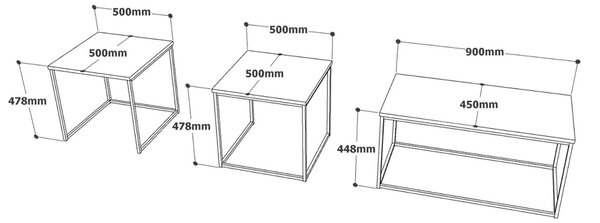 Τραπεζάκι σαλονιού Vg9 Φυσικό 50x47.8x50 cm