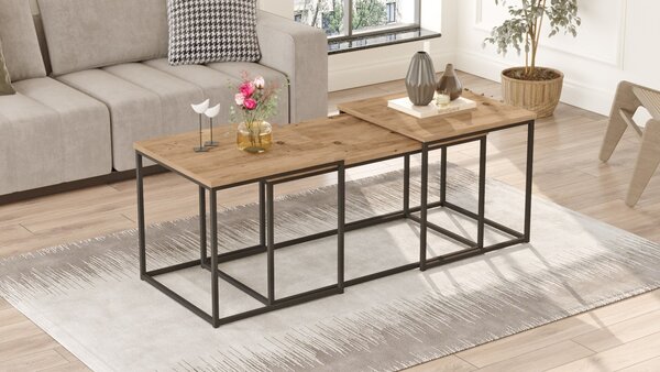 Τραπεζάκι σαλονιού Vg9 Φυσικό 50x47.8x50 cm