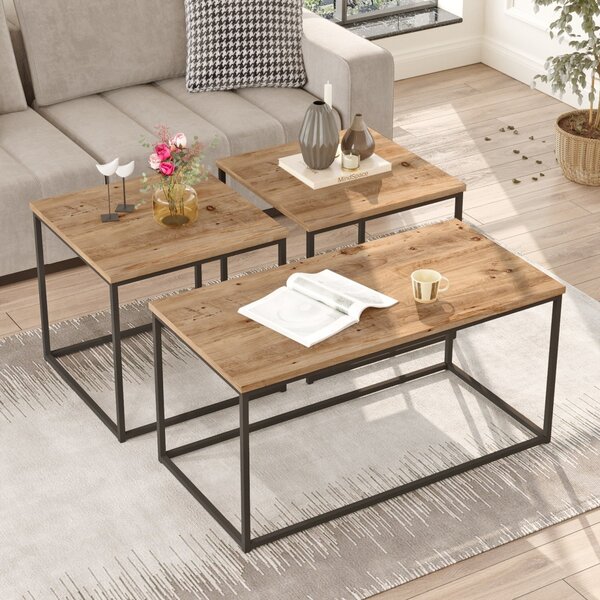 Τραπεζάκι σαλονιού Vg9 Φυσικό 50x47.8x50 cm