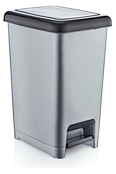 Κάδος απορριμμάτων με πεντάλ, 4L 01043 Γκρι 25x35x43.7 cm
