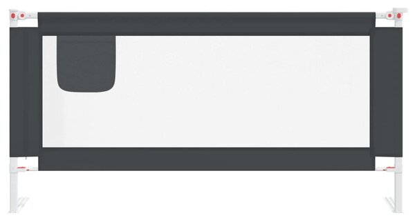 VidaXL Μπάρα Κρεβατιού Προστατευτική Σκούρο Γκρι 180x25 εκ. Υφασμάτινη