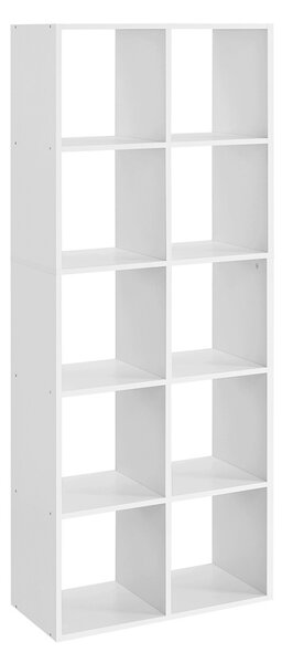 Βιβλιοθήκη Vasagle Λευκή 65.5x30x161.5 cm