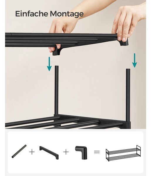Ραφιέρα παπουτσιών Songmics Γκρι 116x30x55 cm