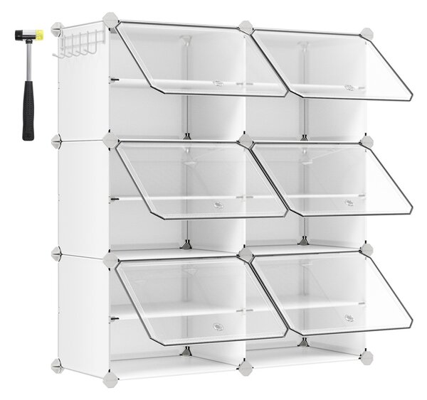 Ραφιέρα παπουτσιών Songmics Λευκό 82x32x92 cm