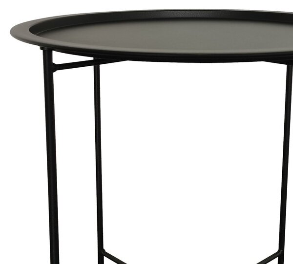 Τραπέζι κήπου Caius Μαύρο 46x46x52 cm