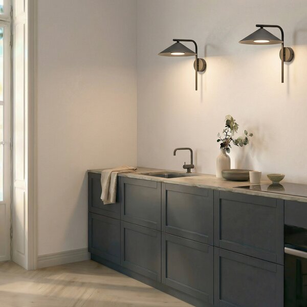 TK Lighting Φωτιστικό τοίχου Lume, καφέ, μέταλλο, ύψος 30,5 cm, ρυθμιζόμενος, Καφέ / Σκουριάς, υπνοδωμάτιο, Μέταλλο