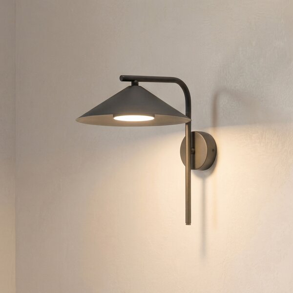 TK Lighting Φωτιστικό τοίχου Lume, καφέ, μέταλλο, ύψος 30,5 cm, ρυθμιζόμενος, Καφέ / Σκουριάς, υπνοδωμάτιο, Μέταλλο
