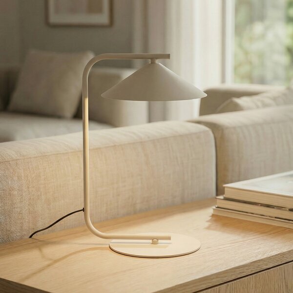 TK Lighting Λάμπα τραπεζιού Lume, κρεμ, μέταλλο, ύψος 42 cm, Μπεζ, υπνοδωμάτιο, Μέταλλο
