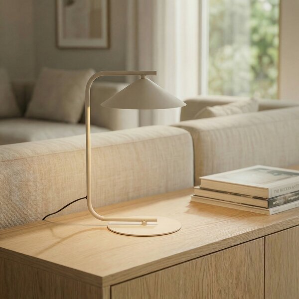 TK Lighting Λάμπα τραπεζιού Lume, κρεμ, μέταλλο, ύψος 42 cm, Μπεζ, υπνοδωμάτιο, Μέταλλο