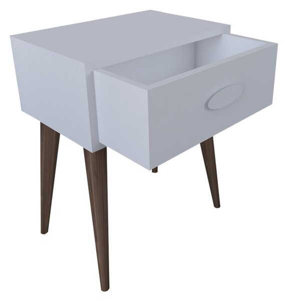 Κομοδίνο Laber Λευκή μελαμίνη 45x30x57.5 cm