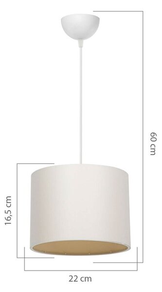 Φωτιστικό οροφής PWL-1115 κρεμ-λευκό 22x22x60 cm