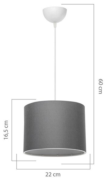 Φωτιστικό οροφής PWL-1115 γκρι-λευκό 22x22x60 cm