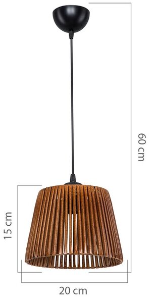 Φωτιστικό οροφής PWL-1116 καφέ 20x20x60 cm