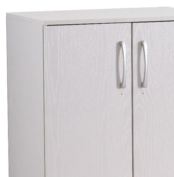 Παπουτσοθήκη Shordo λευκή μελαμίνη-Δρυς 60x40.5x80 cm