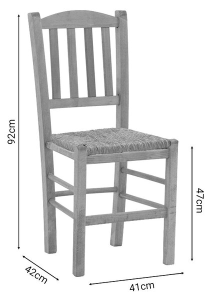 Καρέκλα Dmnir Charchie με perna από ξύλο οξιάς solid finisaj καρυδιά 41x42x92 cm