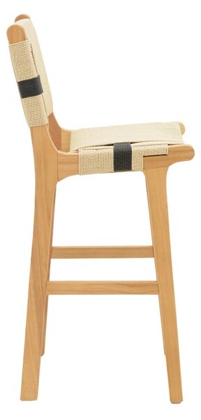 Σκαμπό μπαρ Julien ξύλο cauciuc φυσικό iuta μαύρο 45x46x95 cm