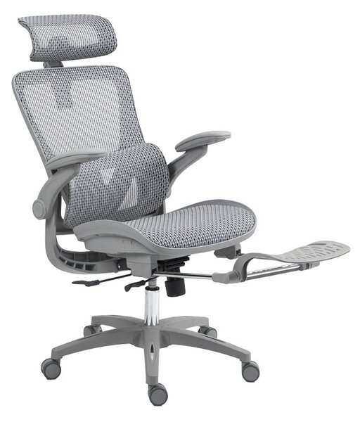 Καρέκλα γραφείου Zenyk mesh μαύρο και λευκό 63x70x126 cm
