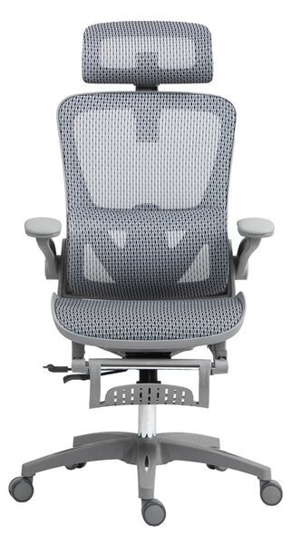 Καρέκλα γραφείου Zenyk mesh μαύρο και λευκό 63x70x126 cm
