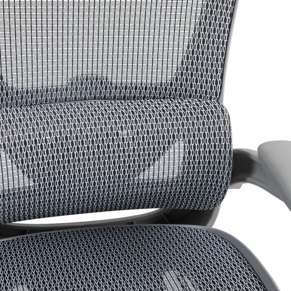 Καρέκλα γραφείου Zenyk mesh μαύρο και λευκό 63x70x126 cm
