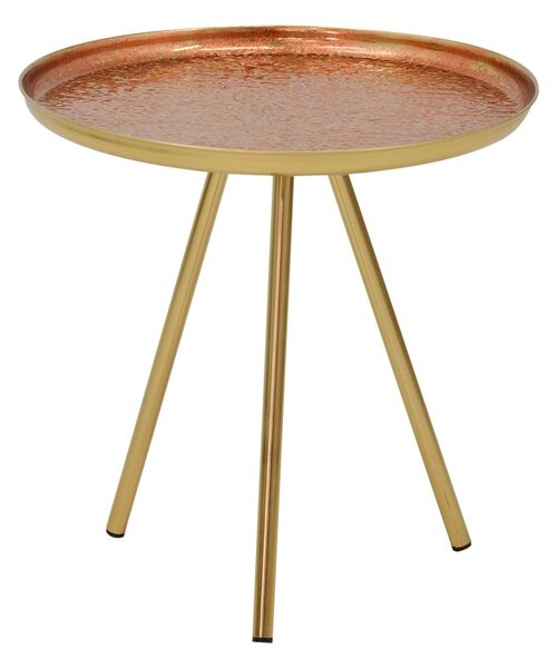 Πλαϊνό τραπεζάκι Jacksie μέταλλο bronz aur 46x46x48 cm