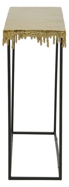 Κονσόλα Bulco από μέταλλο χρυσό-μαύρο 80.5x28x72 cm